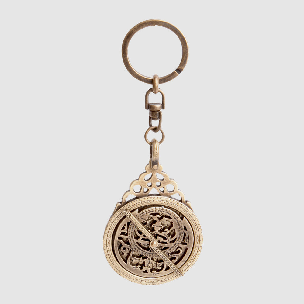 Astrolabio oriental , Miniatura en Llavero, observación Astronómica, Belleza y Ciencia, Historia y Tecnología,, Objeto de colección