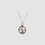 Medalla, cadena, Astrolabio Nautico,latón, Bisutería, Elegante complemento
